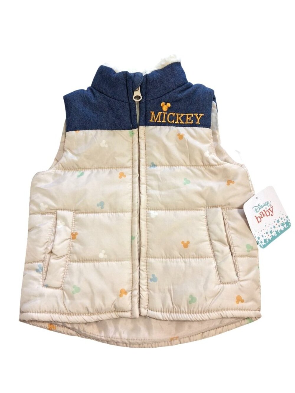 Disney Baby Mickey Mouse Puffer Vest 12M NWT